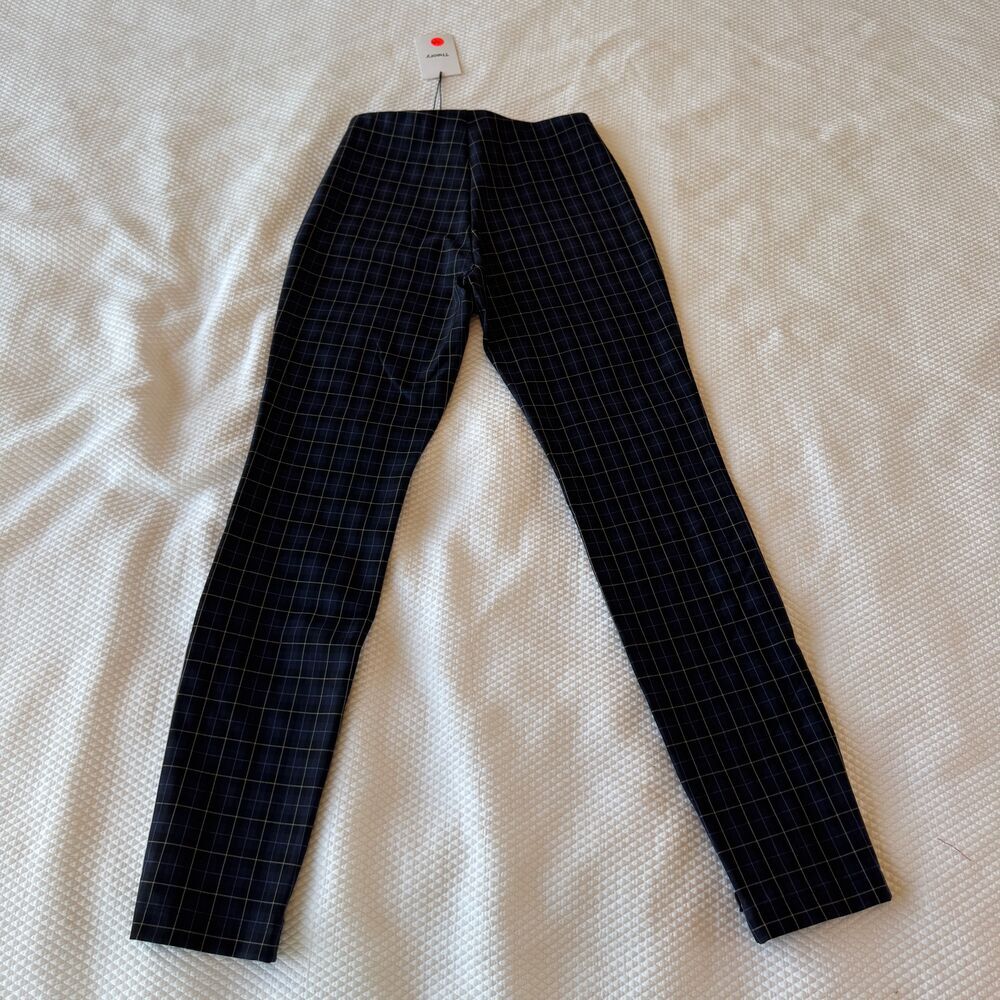 NWT Theory Galway Tech Skinny Leggings Women's Multi Plaid Side Zip size 6 - Picture 4 of 6